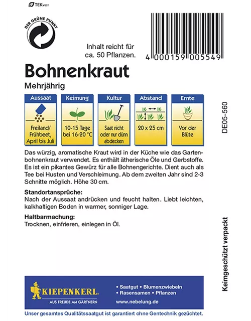 Bohnenkraut Mehrjaehrig Preisgruppe C