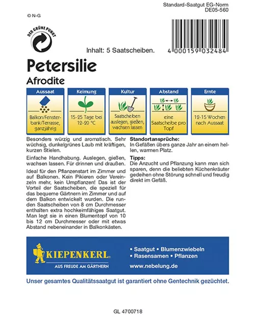 Aromapetersilie Afrodite Preisgruppe G