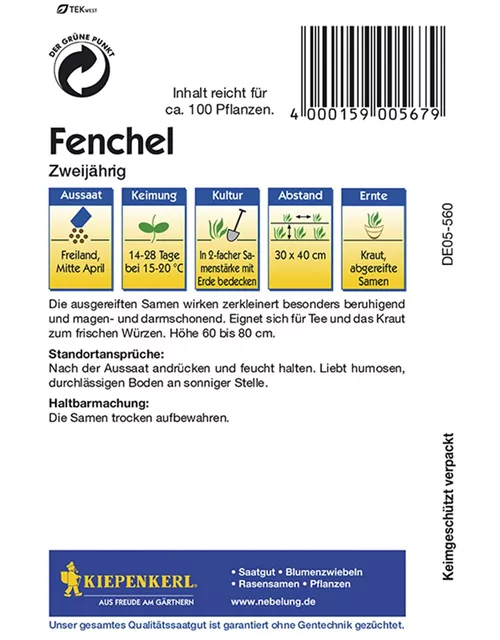 Fenchel Frucht Mehrj. Preisgruppe B