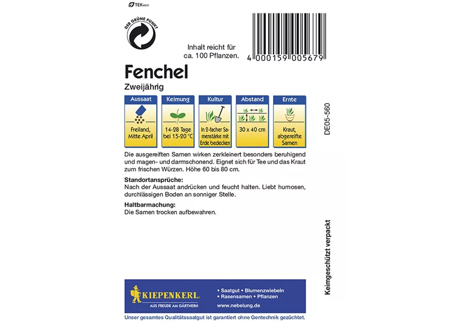 Fenchel Frucht Mehrj. Preisgruppe B