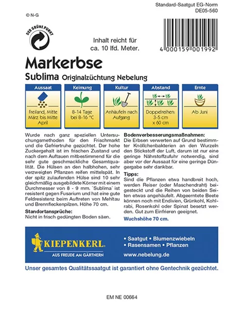 Markerbsen Neb.Sublima Preisgruppe F