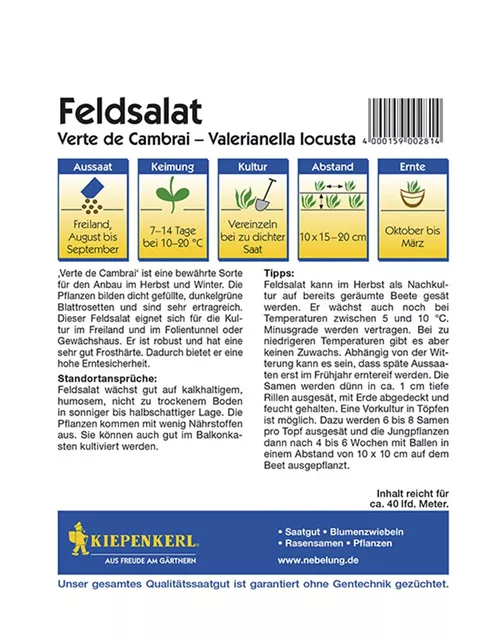 Feldsalat V. de Cambrai Preisgruppe C