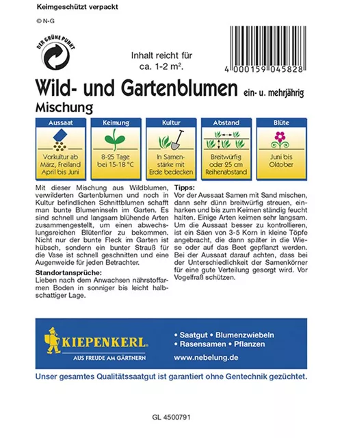 Wild u. Gartenblumen Mix Preisgruppe K