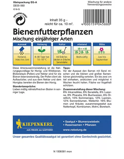 Bienenfutterpfl. Einj. Preisgruppe N