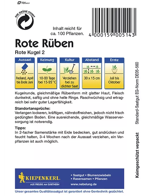 Rote Rueben Rote Kugel 2 Preisgruppe C