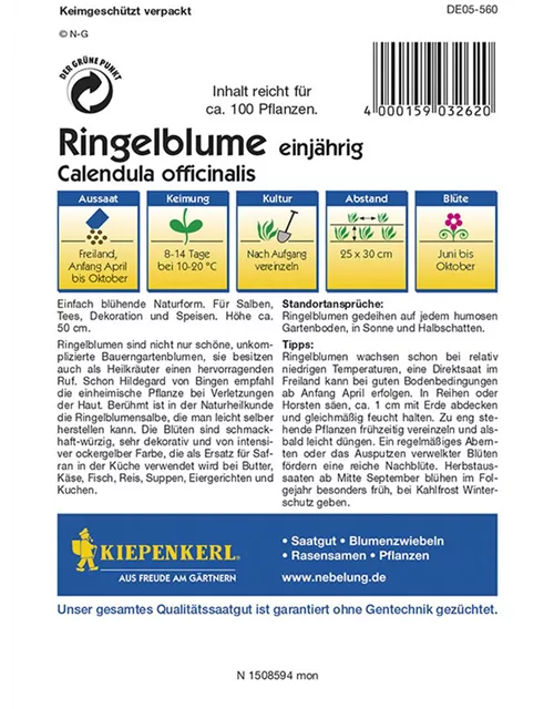 Kraeuter-Ringelblumen Preisgruppe G