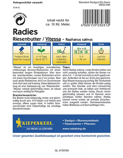 Radies Vitessa Preisgruppe G