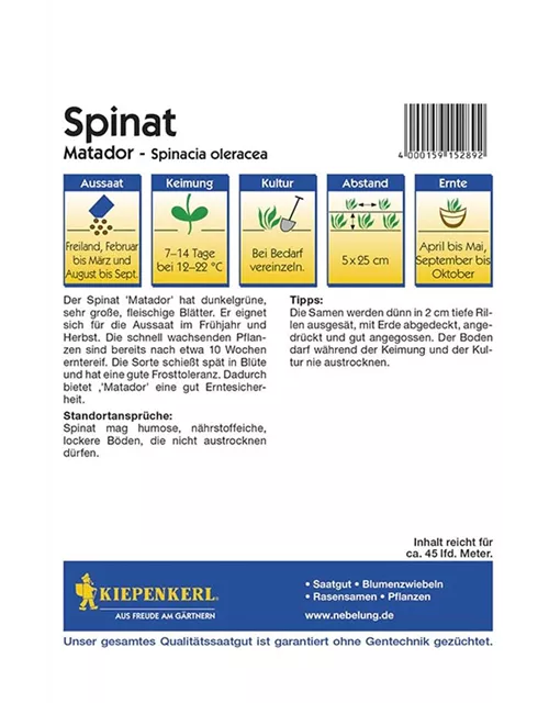 Spinat Matador KIE-C