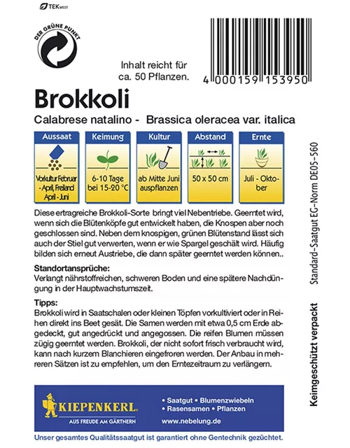 Kiepenkerl Brokkoli Calabr. Natalino PG C