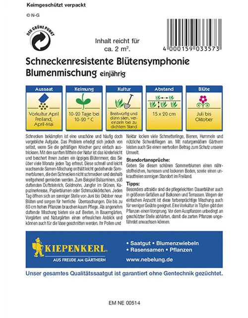 Schneckenresistente Blütensymphonie Mischung