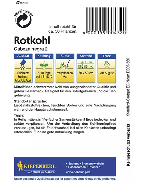 Rotkohl Schwarzkopf 2 Preisgruppe A