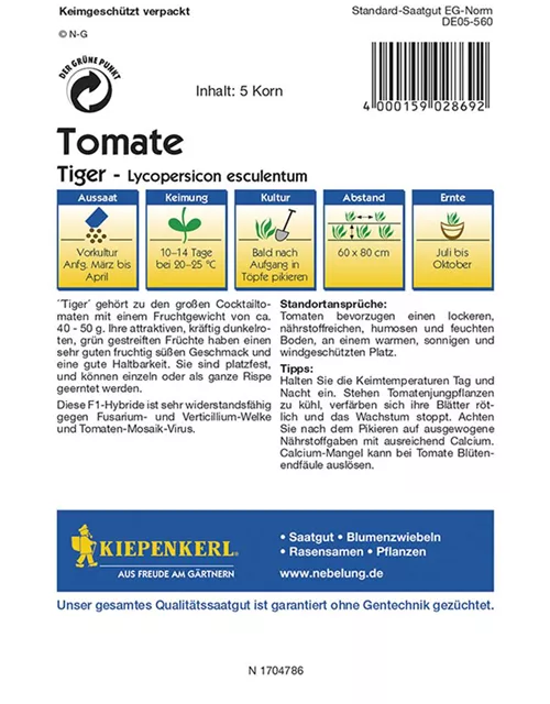 Tomaten Tiger F1 KIE-T