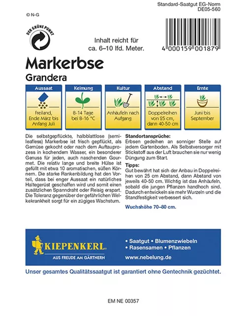 Markerbsen Grandera nPreisgruppe F