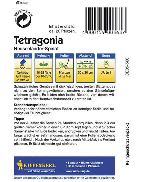 Spinat Tetragonia Preisgruppe B