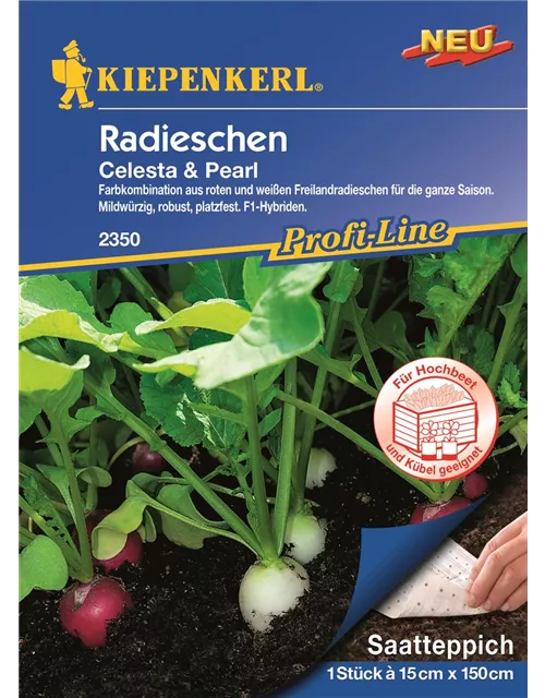 Kiepenkerl Radieschen Celesta Pearl PG O, Saatteppich