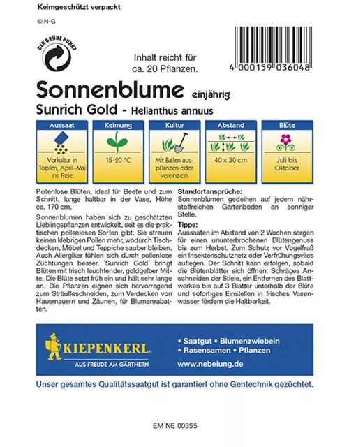 Helianthus Sunrich Gold Preisgruppe K