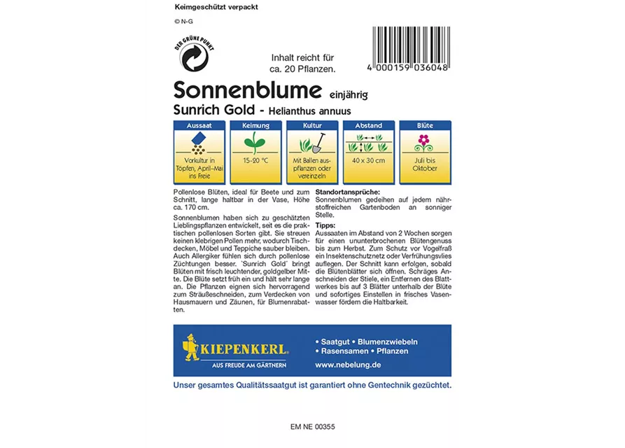 Helianthus Sunrich Gold Preisgruppe K