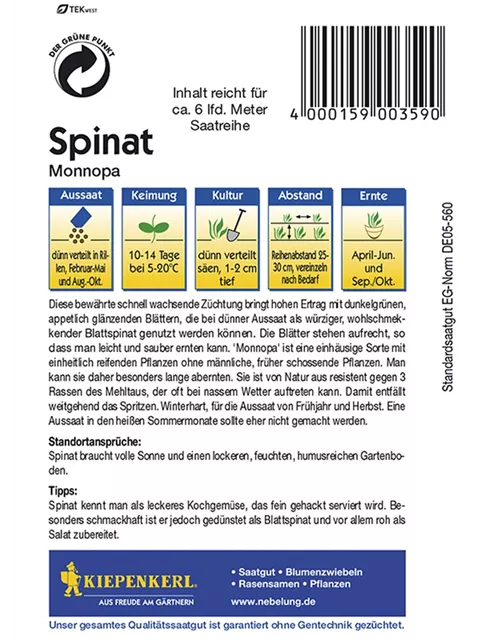 Spinat Monnopa KIE-C