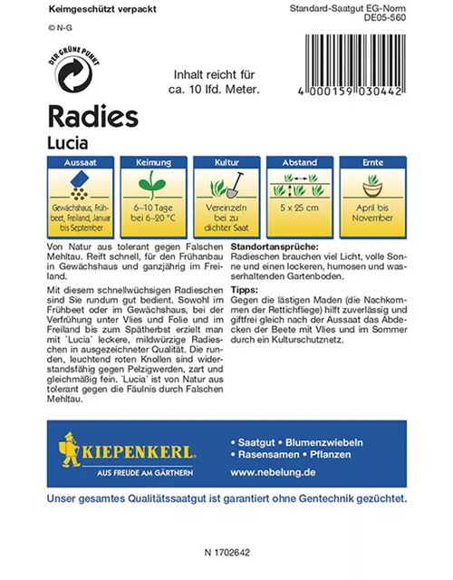 Radies Lucia Preisgruppe G