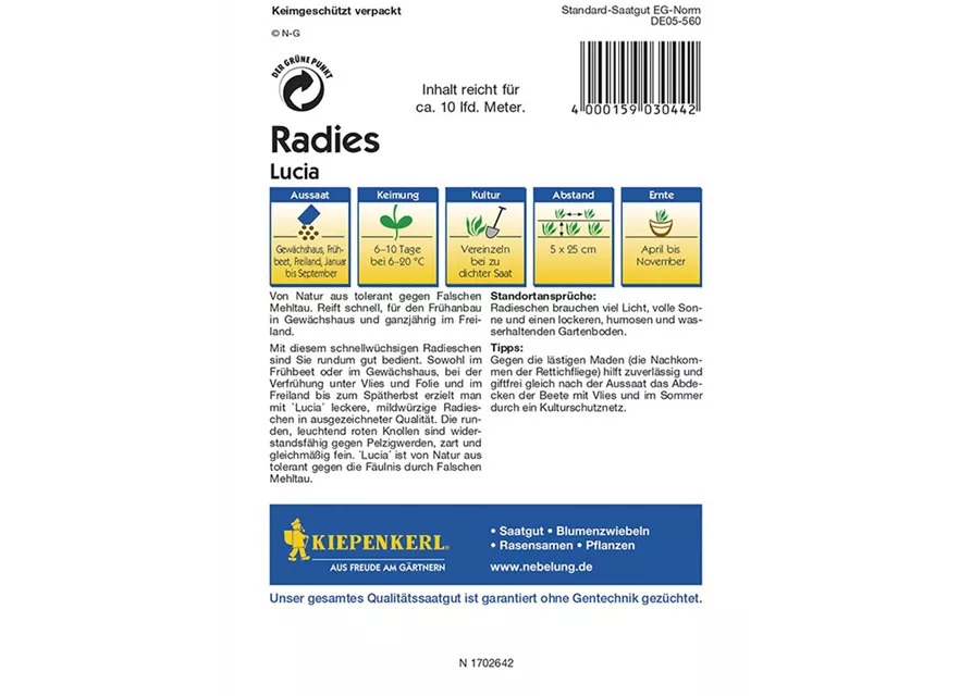 Radies Lucia Preisgruppe G