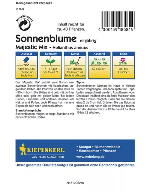 Sonnenblume 'Majestic Mix' KIE-D