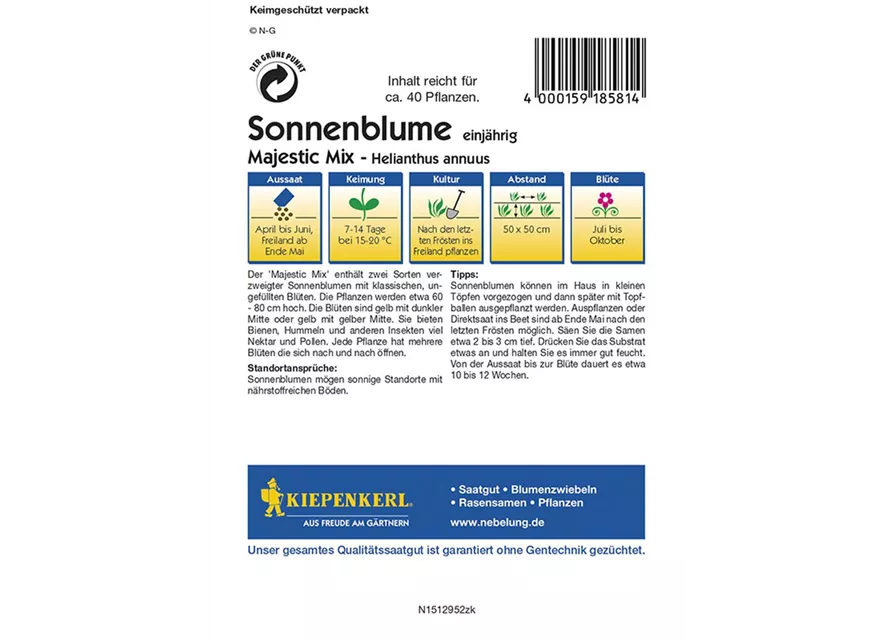 Sonnenblume 'Majestic Mix' KIE-D