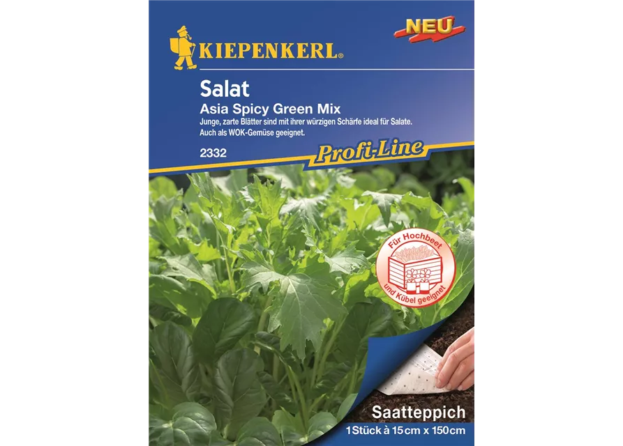 Kiepenkerl Salat Asia Spicy Green Mix PG P, Saatteppich