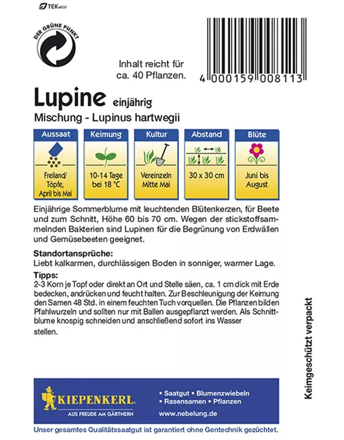 Lupinus Einjaehr.Mischung Preisgruppe B