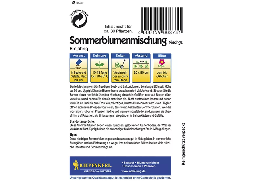 Kiepenkerl Niedr.Sommerblumenmix PG C