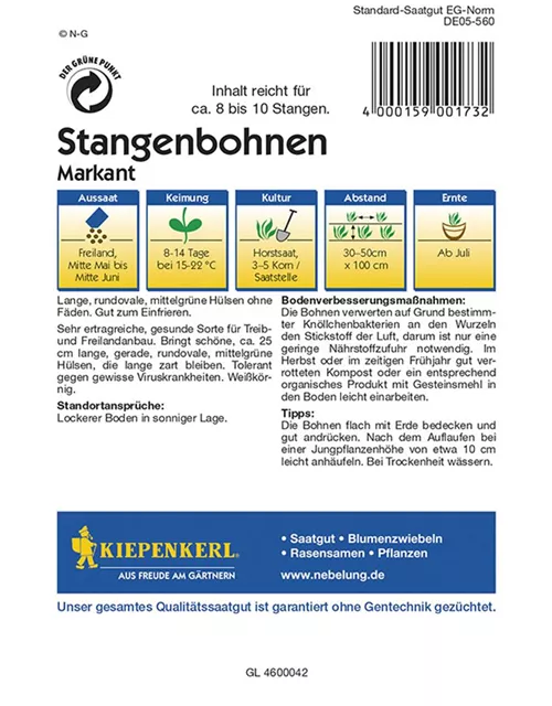 Stangenbohnen Markant Preisgruppe K