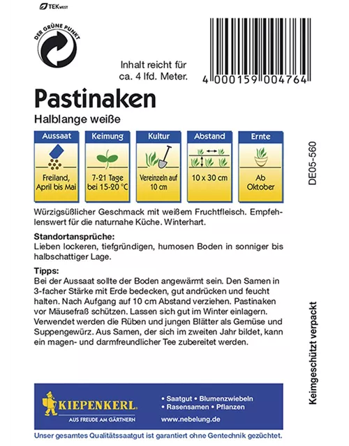 Pastinaken Halbl. Weiß Preisgruppe B