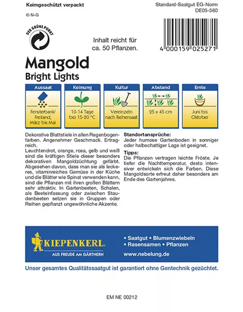 Mangold Bright Lights Preisgruppe K