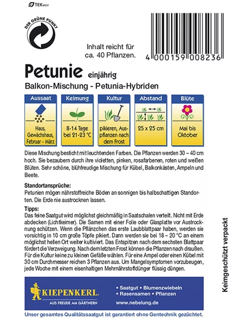 Petunia Mischung Preisgruppe B