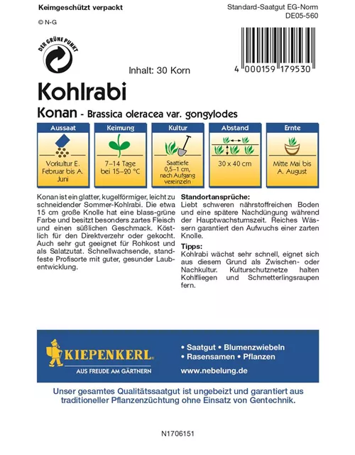 Kiepenkerl Kohlrabi Konan PG O