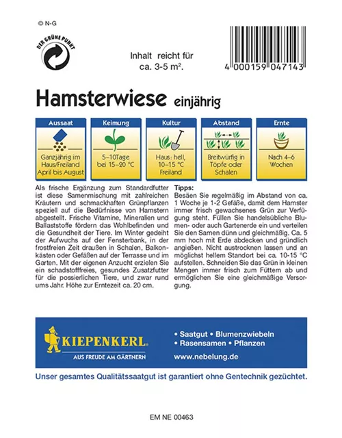 Kiepenkerl Hamsterwiese PG G