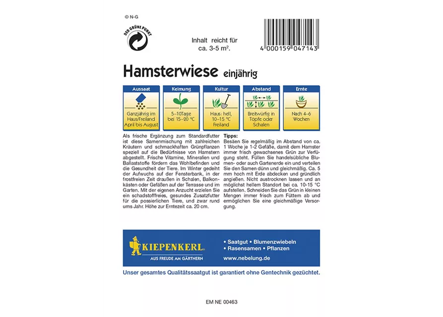 Kiepenkerl Hamsterwiese PG G