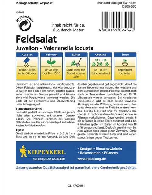 Kiepenkerl Feldsalat Juwallon PG D