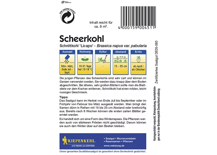 Kiepenkerl Scheerkohl Licapo PG B