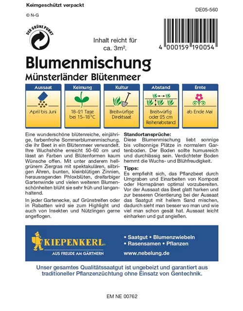 Blumenmischung Münsterländer Blütenmeer