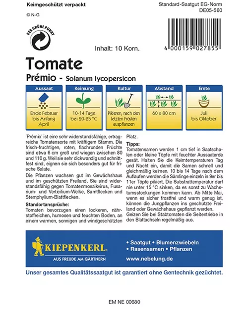 Tomate Premio - Lycopersicon esculentum