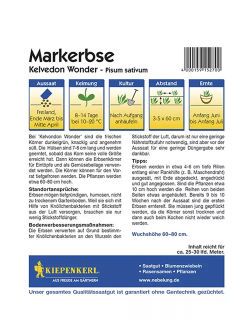 Kiepenkerl Markerbsen W Kelvedon 200g PG K