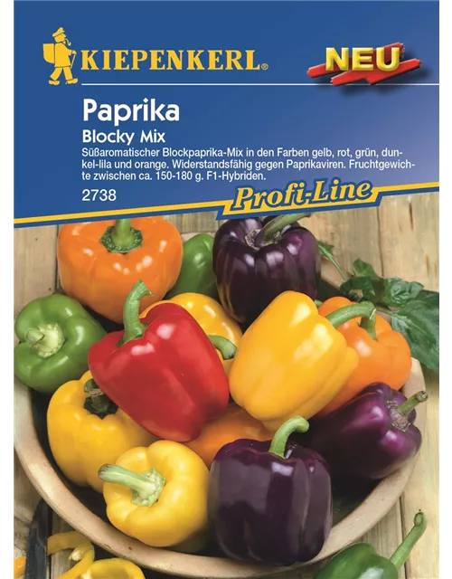 Kiepenkerl Paprika blocky Mix F1 PG O